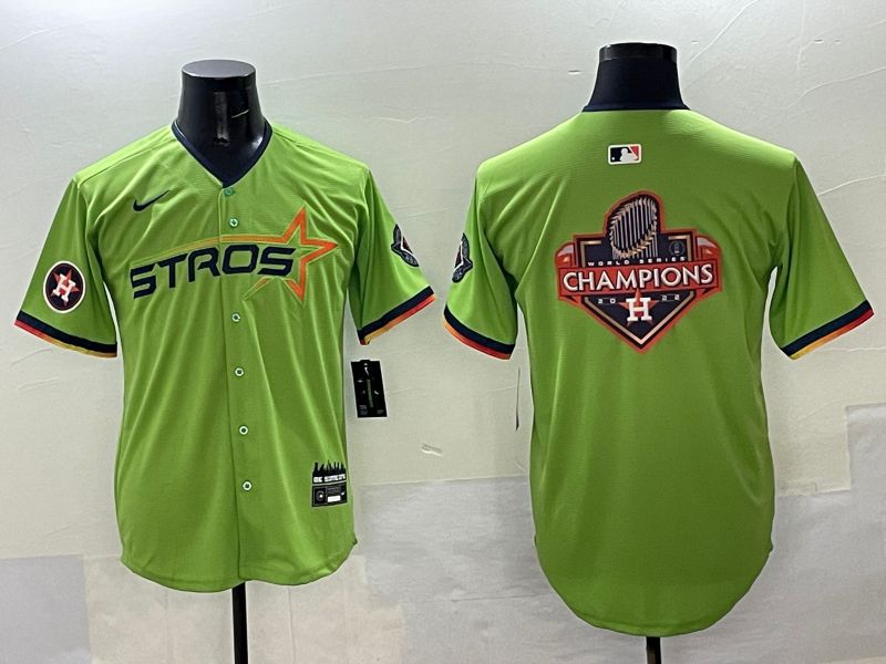Men Houston Astros Blank Green three generations Joint Name 2025 Nike MLB Jersey style 23->houston astros->MLB Jersey